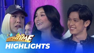 Its Showtime Meme Vice INUNGKAT ANG PAST NINA ALJON MENDOZA AT KARINA BAUSTISTA Throwbox [upl. by Aissej]