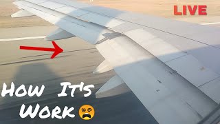 How Airplane WingsFlaps Working  Take Off Starting Process LIVE CLOSE UP [upl. by Jasmin]