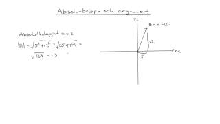 Matematik 4 Genomgång 39 Absolutbelopp och argument [upl. by Reena467]