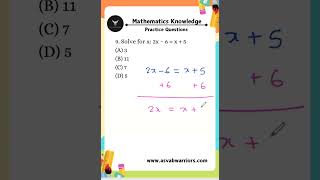 ASVAB Mathematics Knowledge Practice Questions asvab usmilitaryacademy usarmy asvabprep [upl. by Asiela]