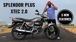 New Hero Splendor Plus XTEC 20 Detailed Review  All Latest Features  Motorxone [upl. by Drhacir]