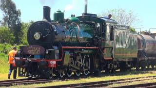 BB18 ¼ 1089  Steam Train Sunday  Pinkenba Branch  6112016 [upl. by Doralynn]