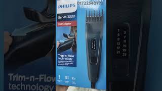 Philips hair clipper 3000 series HC350515 cord use only 2 year warranty made in Indonesia [upl. by Ariajaj]