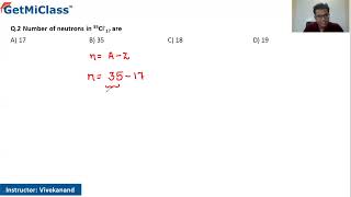 Number of nucleons KCET 11th Chemistry Structure of Atoms [upl. by Ramberg208]