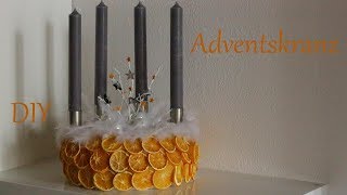 DIY  Adventskranz in orange  grau  Advents und Weihnachtsdeko  Just Deko [upl. by Eylk]