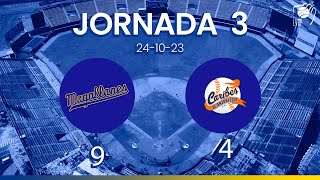 JORNADA 3 RESUMEN  Navegantes del Magallanes 9  Caribes de Anzoátegui 4  LVBP 2324 241023 [upl. by Lekim]