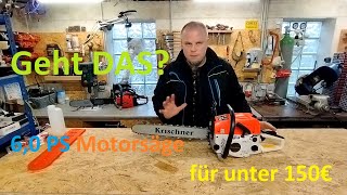 60 PS Benzin Kettensäge für unter 150€ StihlKiller quotKrischner Spezialquot im Motorsägen Test [upl. by Ordnaxela517]