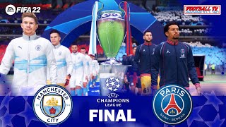 FIFA 22 Gameplay  Manchester City vs PSG  Final UEFA Champions League 2223 [upl. by Dachi284]