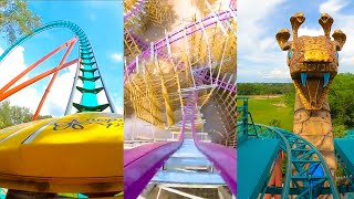 Every Roller Coaster at Busch Gardens Tampa 4K Onride POV [upl. by Maggee]