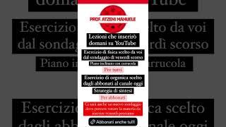 Domani due video piuttosto che uno  nuovo sondaggio [upl. by Anairda]