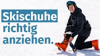 Tutorial Skischuhe richtig anziehen  Skifahren lernen [upl. by Ahtenak]