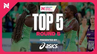 Top 5 Plays of Round 5  Suncorp Super Netball 2024 [upl. by Aeslek777]