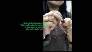 Stroking method of making temporary magnet [upl. by Ettelrahc]