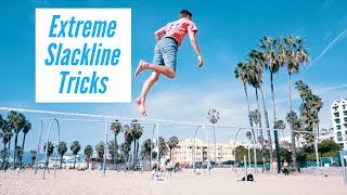 Extreme Slackline Tricks on the Beach [upl. by Josh]