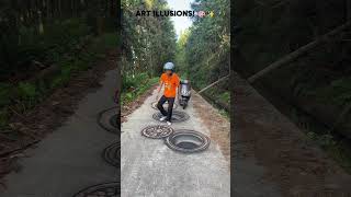 Unbelievable 3D Art Drawn on the Ground 🎨 IllusionArt art drawing shortvideo [upl. by Nauqal631]