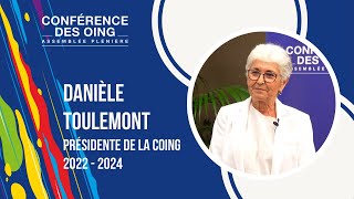 Coopération OIFSociété civile  Danièle Toulemont Présidente de la COING 20222024 [upl. by Gridley882]