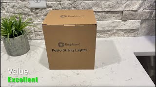 Brightown Outdoor Solar LED Patio String Lights Review [upl. by Yenreit]