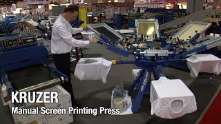 Kruzer  MampR Screen Printing Equipment  Manual Screen Printing Press [upl. by Attevaj]