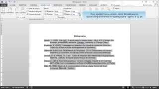 Comment faire la mise en page dune bibliographie [upl. by Eciralc]