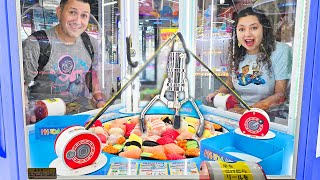 FISHING Claw Machine in Japan WE have to play it [upl. by Xonk]