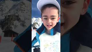 CET ENFANT ESSAYE DE SKIER⛷️🤣shorts humour [upl. by Cioban]