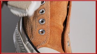 ASMR Clean amp restore Converse chuck taylor 1970s orange suede [upl. by Daj]