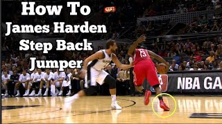 James Harden Step Back Jumper Tutorial CREATE SPACE for a Step Back Jump Shot in Basketball Shorts [upl. by Naellij]