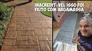 ISSO FOI FEITO COM ARGAMASSA E VC CONTINUA GASTANDO SEU DINHEIRO  EFEITO PEDRAS COM ARGAMASSA [upl. by Ahouh]