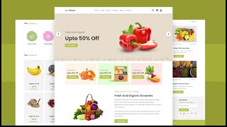 Create A Responsive Multipage Grocery Store Website Design  HTML CSS  SASS JavaScript [upl. by Ahsinal339]