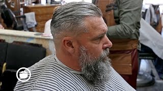 Barber Gives the Perfect Classic Fade [upl. by Anelam]