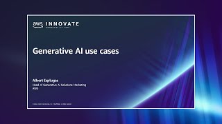 AWS Innovate March 2024  Generative AI use cases  AWS Events [upl. by Elbas]