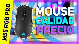 Mouse Gamer BARATO de Corsair ✅❤  M55 RGB Pro Review Español  Mouse Ambidiestrp [upl. by Sedaiuqlem7]