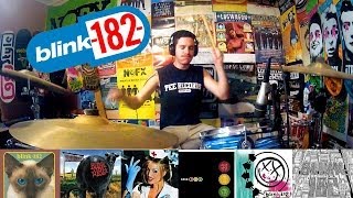 Blink182 A 5 Minute Drum Chronology  Kye Smith HD [upl. by Ellenij699]