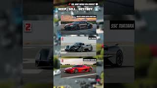 Keep Sell Destroy 💬 buggati chiron ssc tuatara koenigsegg agera car game shorts [upl. by Eladal]