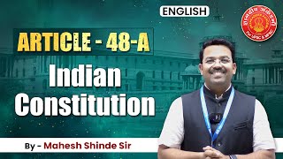 Indian Constitution Article  48  A English Bare Act Mahesh Shinde articles toppersbooklist [upl. by Tevlev]