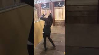 Axe throwing gone wrong Feb 2019 [upl. by Lazaro]