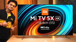 Mi TV 5X Unboxing amp First Impressions 🔥  55 Inch 4K 40W Speakers Dolby Vision amp Atmos 🚀🚀 [upl. by Ralyt]