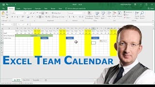 Create a Team Calendar in Excel [upl. by Ssilb]