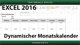 Dynamischen Monatskalender erstellen  Download Excel [upl. by Neelear]