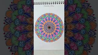 Colorful Mandala Art  satisfying creative mandalaart vanithaarts shorts [upl. by Eicirtap834]