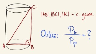 Walec z ciągiem geometrycznym  poziom rozszerzony [upl. by Riker998]