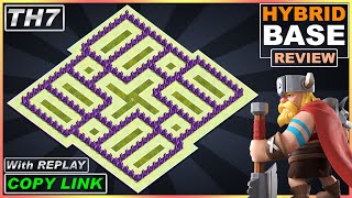 New BEST TH7 Base Defense with Copy link  Town Hall 7 HybridFARMING Base Design  Clash of Clans [upl. by Yvan]