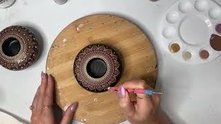 Dot Painting Rocks Easy Mandala Art for Beginners Timelapse Painted Step by Step  Thoughtful Dots [upl. by Eibbed]