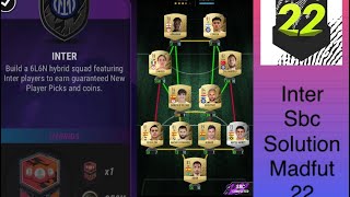 Inter Sbc Serie A Hybrids Madfut 22 Sbc Solutions [upl. by Sinaj939]