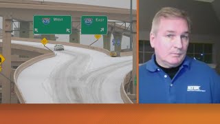 DFW winter weather NTTA emphasizing slow driving on icy roads [upl. by Behm4]