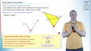 Hoeken  drieletterhoeknotatie  WiskundeAcademie [upl. by Helga]