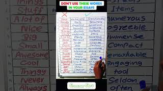 Dont use these words in your essays  Essays Writing 📚 [upl. by Arawaj]