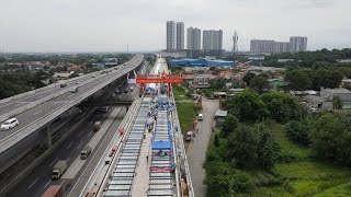 GLOBALink  First ballastless track slab laid in JakartaBandung High Speed Railway [upl. by Herta]