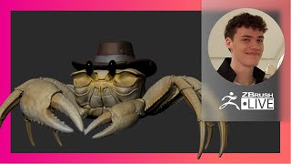 Organic Character amp Creature Sculpting Crab Cowboy  Luc Tschopp  ZBrush 20217 [upl. by Oivaf920]