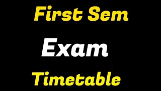 First Sem Exam Timetable വന്നു calicutuniversity firstsemester examtimetable [upl. by Llessur913]